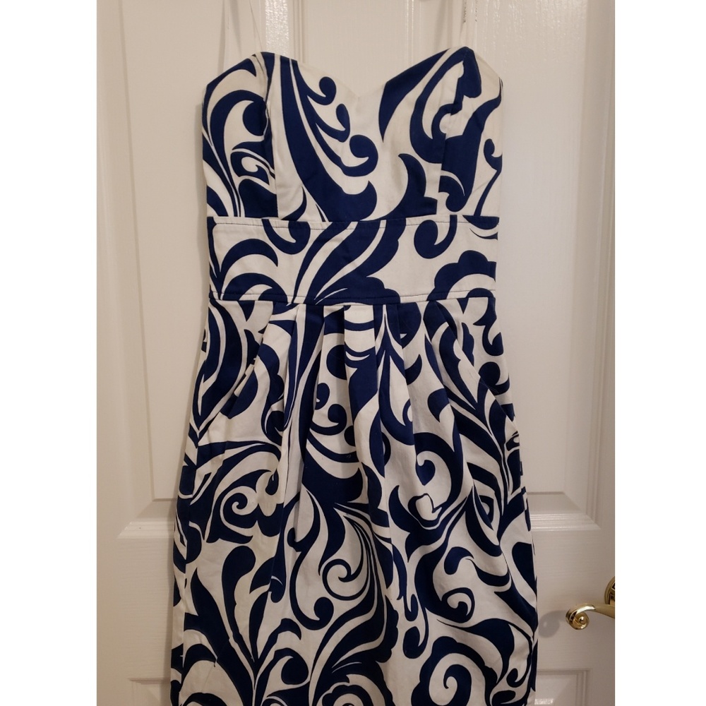 Blue&white sweetheart dress